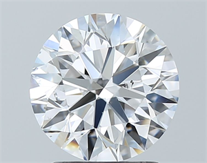 Picture of Natural Diamond 1.80 Carats, Round with Excellent Cut, D Color, SI1 Clarity and Certified by GIA