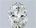 Natural Diamond 0.70 Carats, Oval with  Cut, H Color, VVS1 Clarity and Certified by GIA