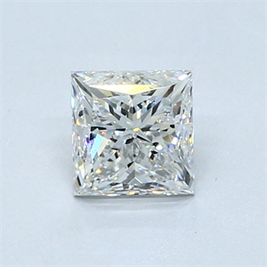 Picture of Natural Diamond 0.80 Carats, Princess with  Cut, E Color, SI2 Clarity and Certified by GIA