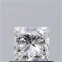 Natural Diamond 0.55 Carats, Princess with  Cut, F Color, VVS1 Clarity and Certified by GIA