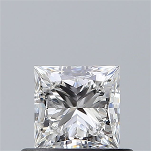 Picture of Natural Diamond 0.55 Carats, Princess with  Cut, F Color, VVS1 Clarity and Certified by GIA
