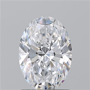 Picture of Natural Diamond 1.23 Carats, Oval with  Cut, D Color, SI1 Clarity and Certified by GIA
