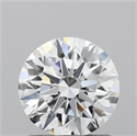 Lab Grown Diamond 1.01 Carats, Round with Ideal Cut, E Color, IF Clarity and Certified by IGI
