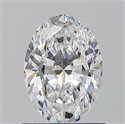 Natural Diamond 0.90 Carats, Oval with  Cut, D Color, VVS1 Clarity and Certified by GIA