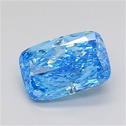 Picture of Lab Grown Diamond 3.02 Carats, CUSHION MODIFIED with  Cut, Fancy Vivid Blue Color, VVS2 Clarity and Certified by IGI