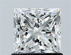 Picture of Natural Diamond 1.01 Carats, Princess with  Cut, H Color, VVS2 Clarity and Certified by GIA
