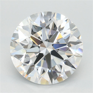 Picture of Lab Grown Diamond 3.00 Carats, Round with Ideal Cut, D Color, IF Clarity and Certified by IGI