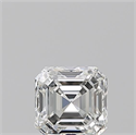 Natural Diamond 0.58 Carats, Asscher with  Cut, H Color, VVS1 Clarity and Certified by GIA