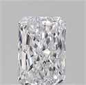 Natural Diamond 0.53 Carats, Radiant with  Cut, D Color, IF Clarity and Certified by GIA
