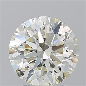 Picture of Natural Diamond 3.01 Carats, Round with Excellent Cut, K Color, SI1 Clarity and Certified by IGI