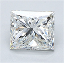 Natural Diamond 1.91 Carats, Princess with  Cut, H Color, VVS2 Clarity and Certified by GIA
