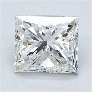 Picture of Natural Diamond 1.91 Carats, Princess with  Cut, H Color, VVS2 Clarity and Certified by GIA