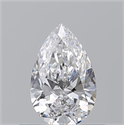 Natural Diamond 0.50 Carats, Pear with  Cut, D Color, VS2 Clarity and Certified by GIA