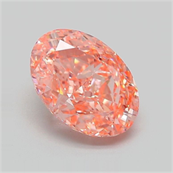 Picture of Lab Grown Diamond 2.20 Carats, Oval with  Cut, Fancy Vivid Pink Color, VVS2 Clarity and Certified by IGI