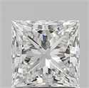 Natural Diamond 1.50 Carats, Princess with  Cut, I Color, VVS1 Clarity and Certified by GIA