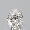 Natural Diamond 0.30 Carats, Oval with  Cut, H Color, SI2 Clarity and Certified by GIA