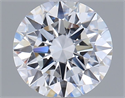 Lab Grown Diamond 1.07 Carats, Round with Excellent Cut, D Color, VVS1 Clarity and Certified by IGI