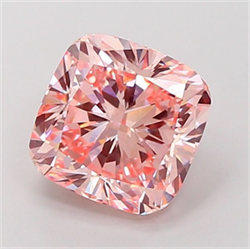 Picture of Lab Grown Diamond 5.02 Carats, CUSHION MODIFIED with  Cut, Fancy Intense Pink Color, VS1 Clarity and Certified by IGI