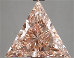 Picture of Lab Grown Diamond 3.30 Carats, TRIANGULAR with  Cut, Fancy Vivid Pink Color, VS1 Clarity and Certified by IGI