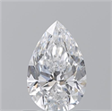 Natural Diamond 0.71 Carats, Pear with  Cut, D Color, VS2 Clarity and Certified by GIA