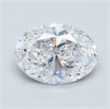 Natural Diamond 1.01 Carats, Oval with  Cut, D Color, VS1 Clarity and Certified by GIA