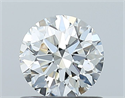 Natural Diamond 0.76 Carats, Round with Excellent Cut, F Color, VVS1 Clarity and Certified by GIA
