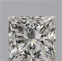 Natural Diamond 0.73 Carats, Princess with  Cut, G Color, IF Clarity and Certified by IGI