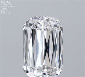 Picture of Natural Diamond 0.70 Carats, Cushion with  Cut, E Color, SI1 Clarity and Certified by GIA