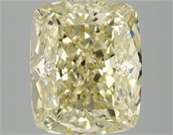 Picture of Lab Grown Diamond 3.10 Carats, CUSHION MODIFIED with  Cut, Fancy Vivid Yellow Color, VS1 Clarity and Certified by IGI