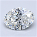 Natural Diamond 8.01 Carats, Oval with  Cut, F Color, SI1 Clarity and Certified by GIA