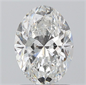 Natural Diamond 1.22 Carats, Oval with  Cut, F Color, SI2 Clarity and Certified by GIA