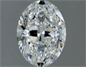 Natural Diamond 1.30 Carats, Oval with  Cut, G Color, SI1 Clarity and Certified by GIA