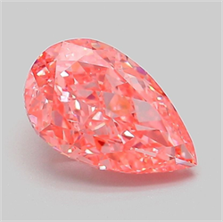 Picture of Lab Grown Diamond 2.05 Carats, Pear with  Cut, Fancy Vivid Pink Color, VVS2 Clarity and Certified by IGI