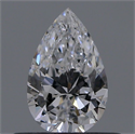 Natural Diamond 0.39 Carats, Pear with  Cut, D Color, VVS1 Clarity and Certified by GIA