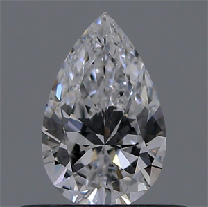 Picture of Natural Diamond 0.39 Carats, Pear with  Cut, D Color, VVS1 Clarity and Certified by GIA