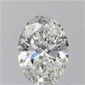 Natural Diamond 0.90 Carats, Oval with  Cut, H Color, SI1 Clarity and Certified by GIA