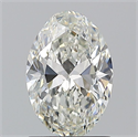Natural Diamond 1.30 Carats, Oval with  Cut, H Color, VVS2 Clarity and Certified by GIA
