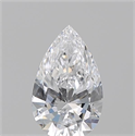 Natural Diamond 0.57 Carats, Pear with  Cut, D Color, VS2 Clarity and Certified by GIA