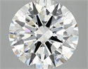 Lab Grown Diamond 3.58 Carats, Round with Ideal Cut, D Color, VS2 Clarity and Certified by IGI