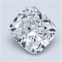 Diamante Natural 1.70 quilates, Del cojín , Color E, claridad SI1 y certificado GIA