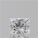 Natural Diamond 0.50 Carats, Princess with  Cut, D Color, VS2 Clarity and Certified by GIA