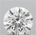 Lab Grown Diamond 1.07 Carats, Round with Excellent Cut, D Color, VVS2 Clarity and Certified by IGI