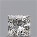 Natural Diamond 0.53 Carats, Princess with  Cut, G Color, IF Clarity and Certified by GIA