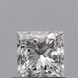 Picture of Natural Diamond 0.53 Carats, Princess with  Cut, G Color, IF Clarity and Certified by GIA