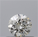 Natural Diamond 0.42 Carats, Round with Excellent Cut, H Color, IF Clarity and Certified by IGI