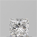 Natural Diamond 0.50 Carats, Princess with  Cut, F Color, VS1 Clarity and Certified by GIA