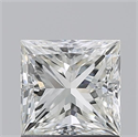 Natural Diamond 1.12 Carats, Princess with  Cut, J Color, VS1 Clarity and Certified by GIA