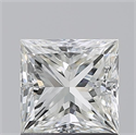Natural Diamond 1.12 Carats, Princess with  Cut, J Color, VS1 Clarity and Certified by GIA
