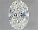 Natural Diamond 1.01 Carats, Oval with  Cut, I Color, SI1 Clarity and Certified by GIA