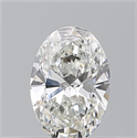 Natural Diamond 0.52 Carats, Oval with  Cut, H Color, VVS1 Clarity and Certified by GIA